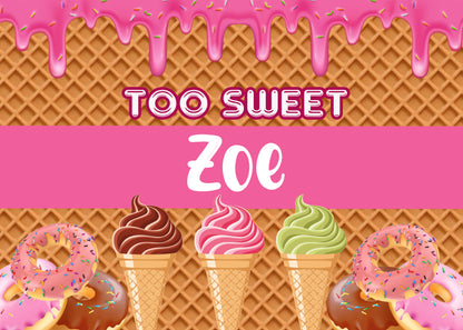 Personalize 2nd Birthday Backdrop Banner