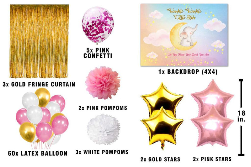 Twinkle Twinkle Little Star Theme Birthday Party Complete Decoration Kit