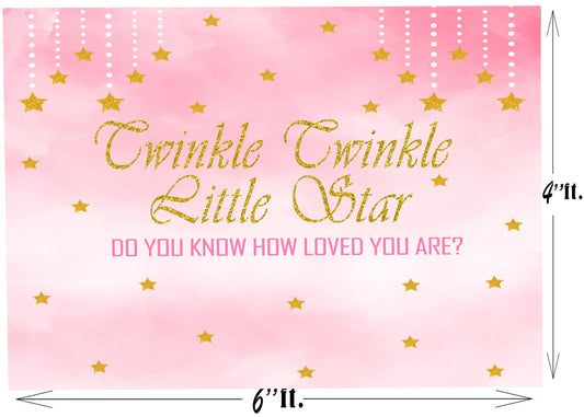Twinkle Twinkle Little Star Girls Theme Party Backdrop