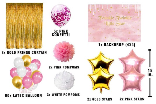 Twinkle Twinkle Little Star Theme Birthday Party Complete Decoration Kit