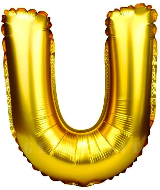 16 Inch U Alphabet Letter Balloons Birthday Balloons Gold Foil Letter Balloons Birthday Party Decorations Kids