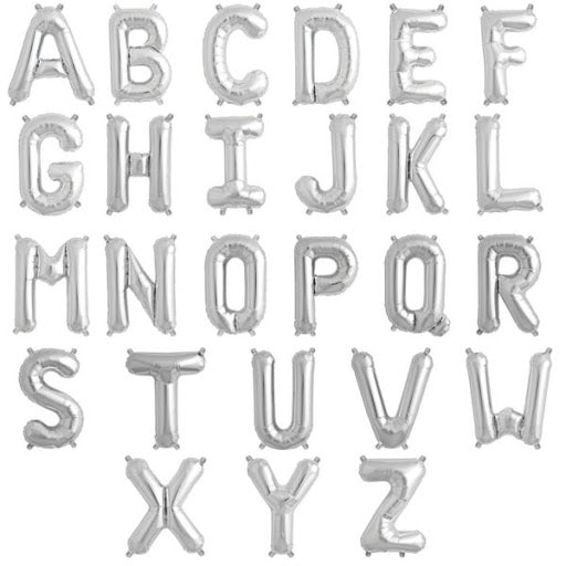 16 Inch Single Letter Or Digit Silver  /Choose  Pack of letters to make Custom Wording Silver