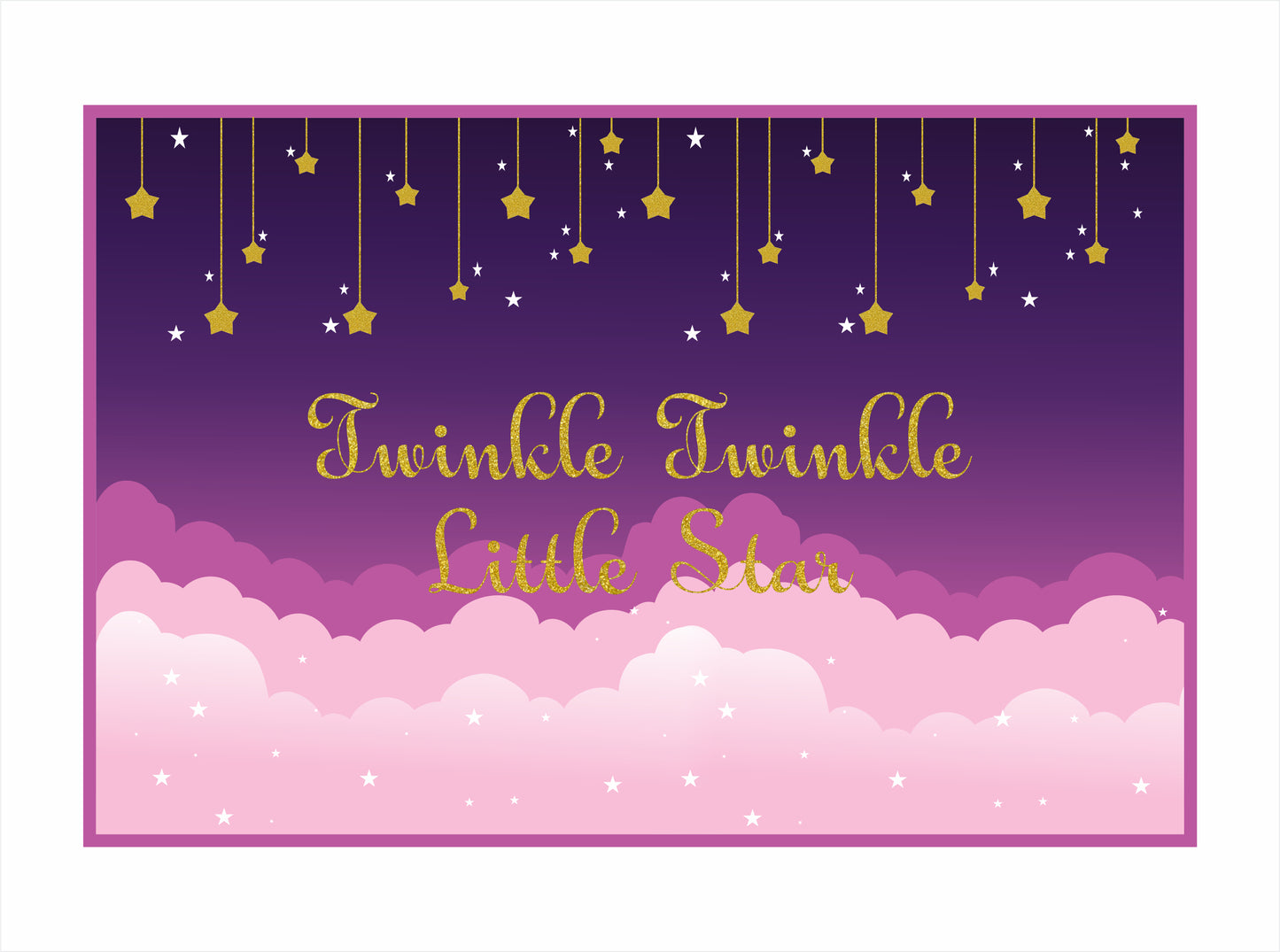 Twinkle Twinkle Little Star Theme Birthday Table Mats for Decoration