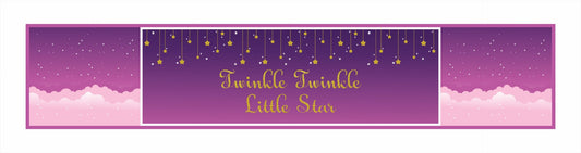 Twinkle Twinkle Little Star Theme Birthday Long Banner for Decoration