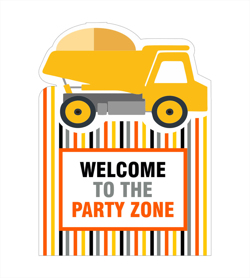 Construction Birthday Party Welcome Board