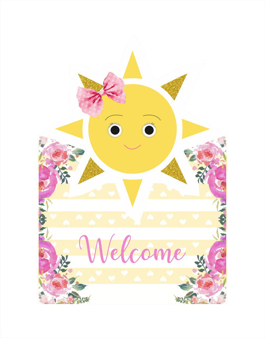 Sunshine Theme Birthday Party Welcome Board