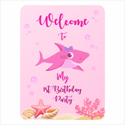 Baby Shark Theme Birthday Party Welcome Board