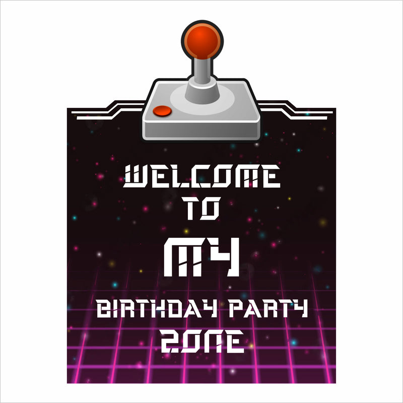 Gaming Theme Birthday Party Welcome Board