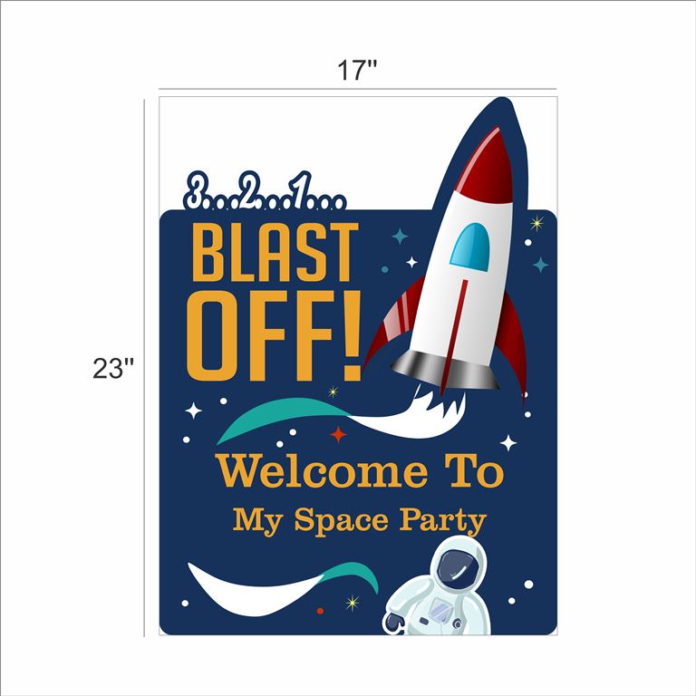 Space Theme Birthday Party Welcome Board