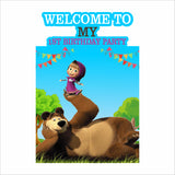 Masha and the Bear Birthday Party Welcome Board