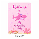 Baby Shark Theme Birthday Party Welcome Board