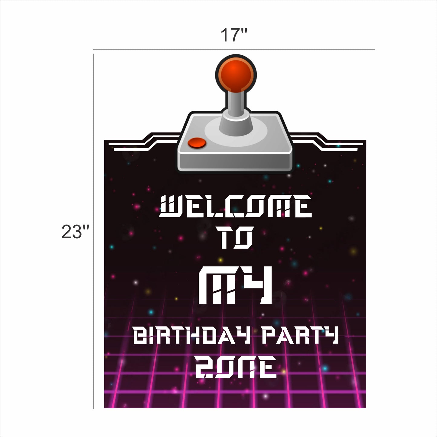 Gaming Theme Birthday Party Welcome Board