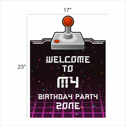 Gaming Theme Birthday Party Welcome Board
