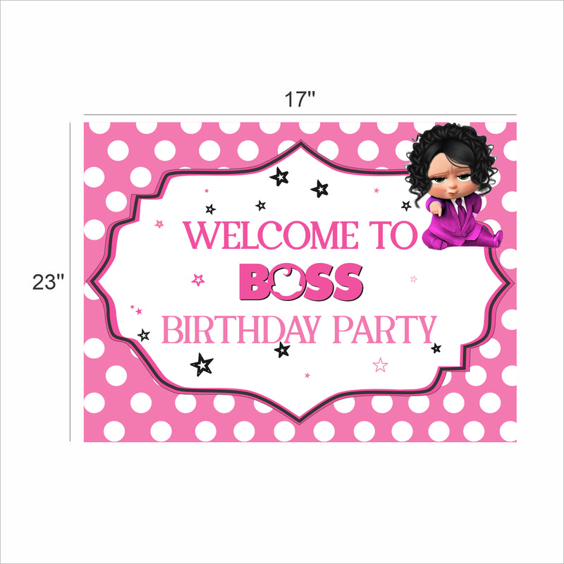 Boss Baby Girl Theme Birthday Party Welcome Board 