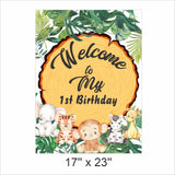 Jungle Theme Birthday Party Welcome Board