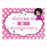 Boss Baby Girl Theme Birthday Party Welcome Board 