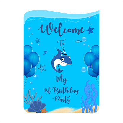 Baby Shark Theme Birthday Party Welcome Board