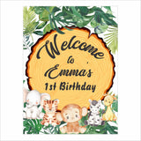 Jungle Theme Birthday Party Welcome Board