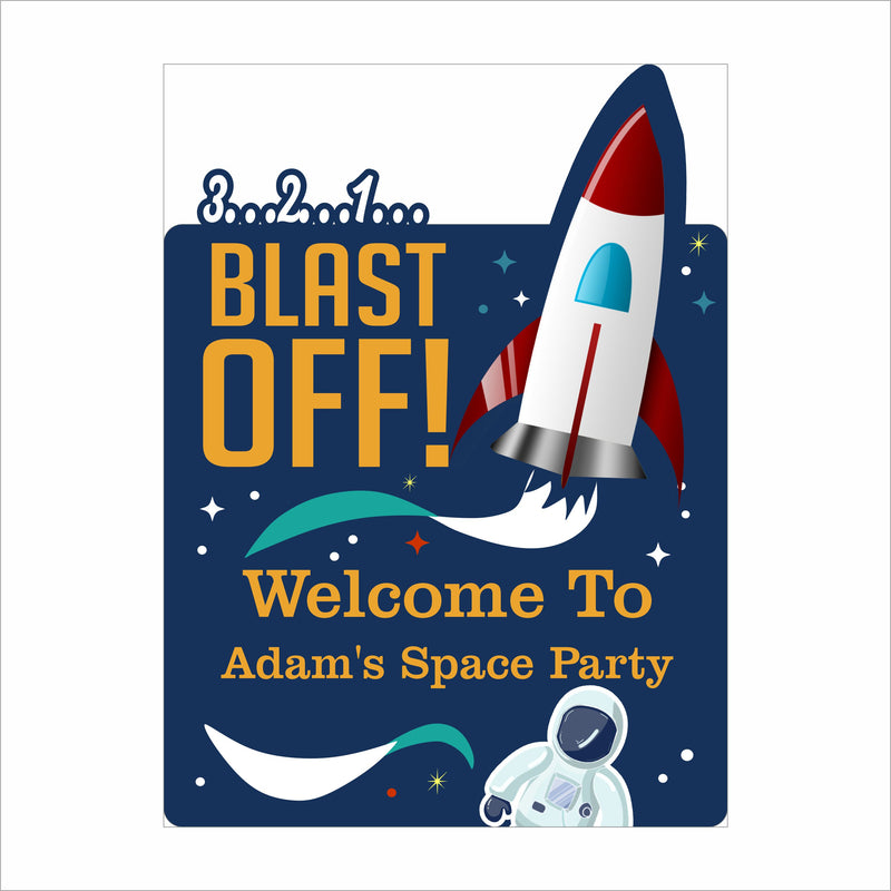 Space Theme Birthday Party Welcome Board
