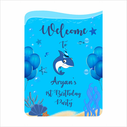 Baby Shark Theme Birthday Party Welcome Board