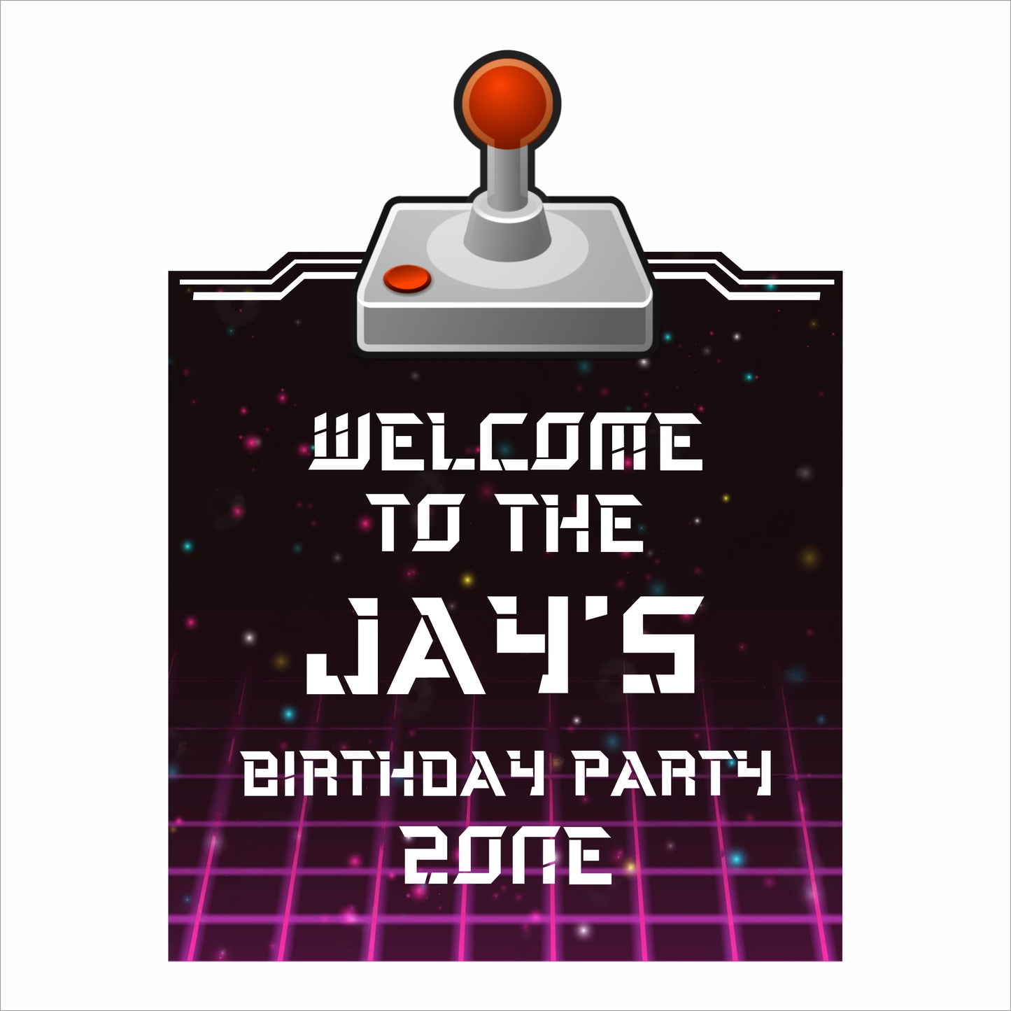Gaming Theme Birthday Party Welcome Board
