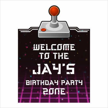 Gaming Theme Birthday Party Welcome Board