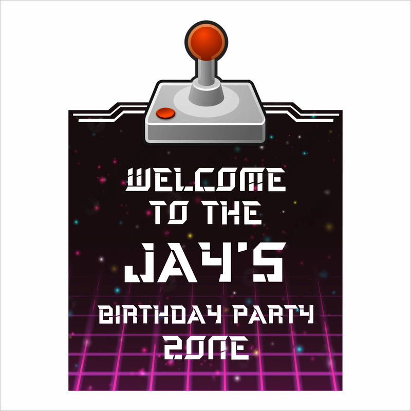 Gaming Theme Birthday Party Welcome Board