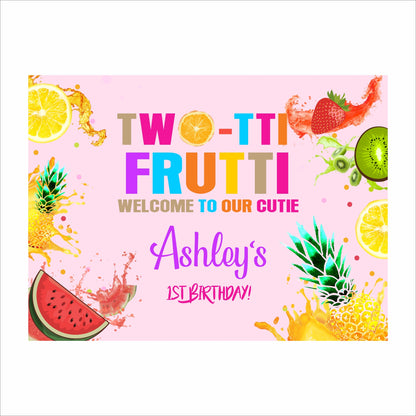 Twotti Fruity Theme Birthday Party Welcome Board 