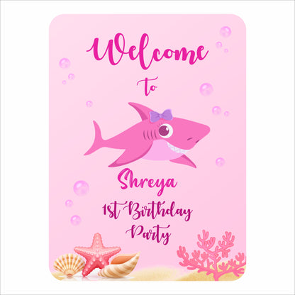 Baby Shark Theme Birthday Party Welcome Board