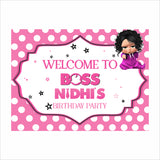 Boss Baby Girl Theme Birthday Party Welcome Board 