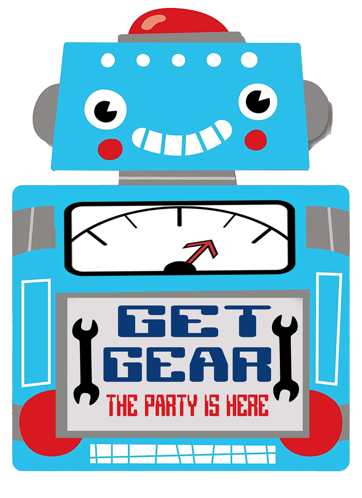 Robot Theme Birthday Party Welcome Board
