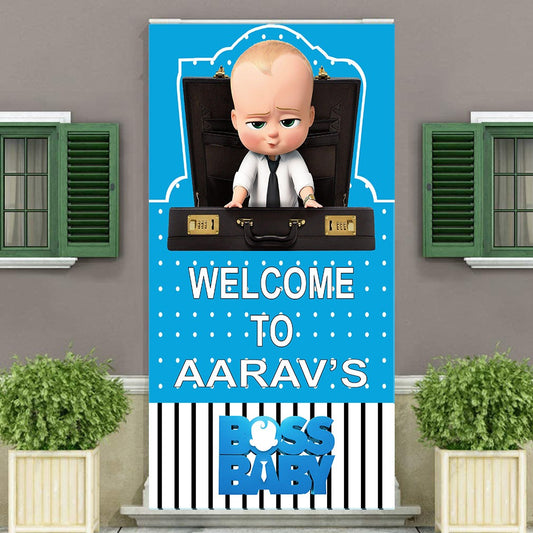 Boss Baby Customized Welcome Banner Roll up Standee (with stand)