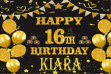 Personalize16th Birthday Party Backdrop Banner