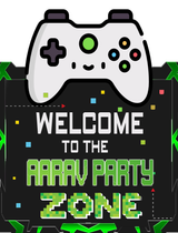 Gaming Theme Birthday Party Welcome Board