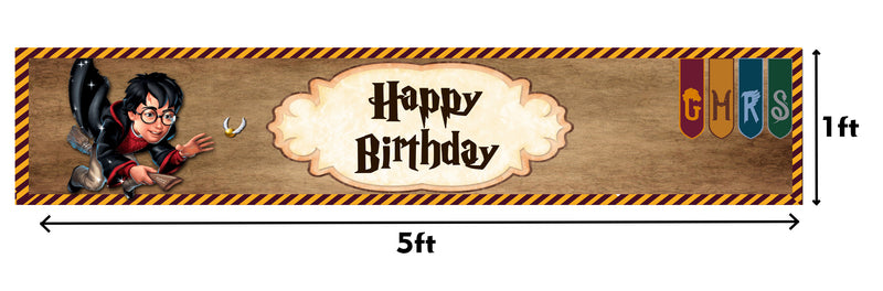 Harry Potter Theme Birthday Long Banner for Decoration