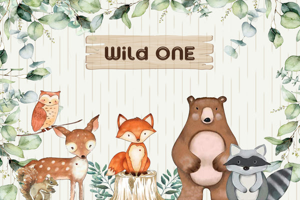 Wild One First Birthday Party Backdrop