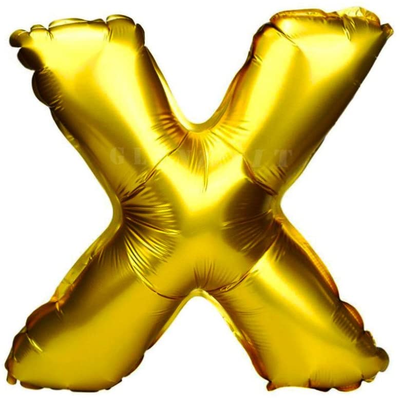 16 Inch X Alphabet Letter Balloons Birthday Balloons Gold Foil Letter Balloons Birthday Party Decorations Kids